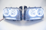 2006-2010 Dodge Charger Headlights - ORACLE White LED Halo Kit Pre-Installed