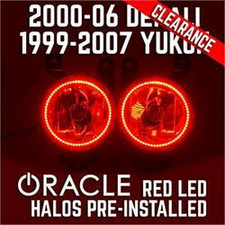 1999-2007 GMC Yukon/Denali Fog Lights - Red SMD Halos Pre-Installed - CLEARANCE
