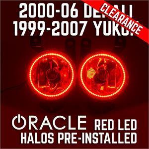 1999-2007 GMC Yukon/Denali Fog Lights - Red SMD Halos Pre-Installed - CLEARANCE