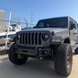 Front view of jeep wrangler outdoors