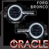Ford bronco LED headlight halo kit with ORACLE Lighting logo