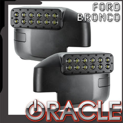 Ford Bronco LED off-road side mirrors with ORACLE Lighting logo