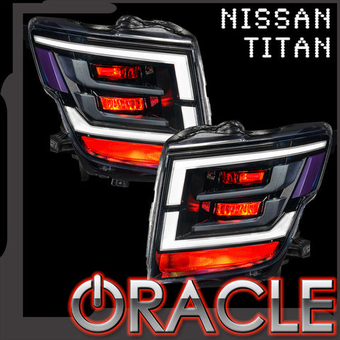 Nissan titan colorshift demon eye RGB upgrade kit with ORACLE Lighting logo
