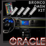Bronco fiber optic dash kit with ORACLE Lighting logo