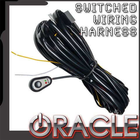 Bronco roof bar switched wiring harness with ORACLE Lighting logo