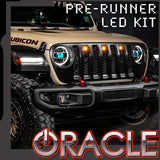 Pre-runner LED grill kit installed on Jeep Gladiator JT with ORACLE Lighting logo