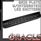 Skid plate with integrated LEDs with ORACLE Lighting logo