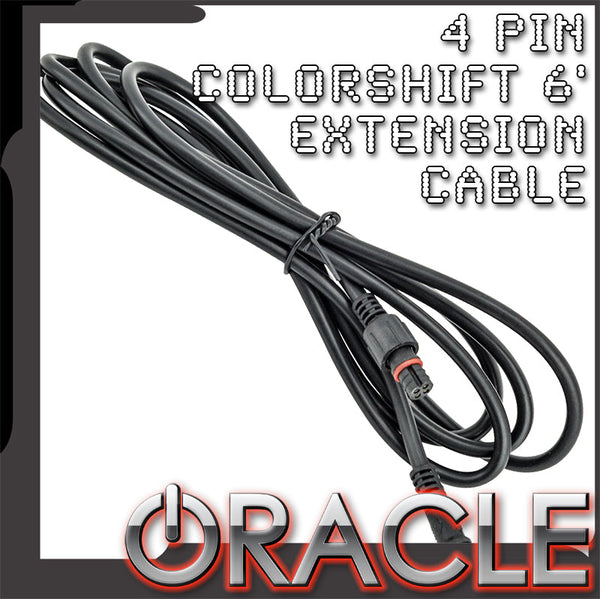 4 Pin ColorSHIFT 6 foot extension cable with ORACLE Lighting logo