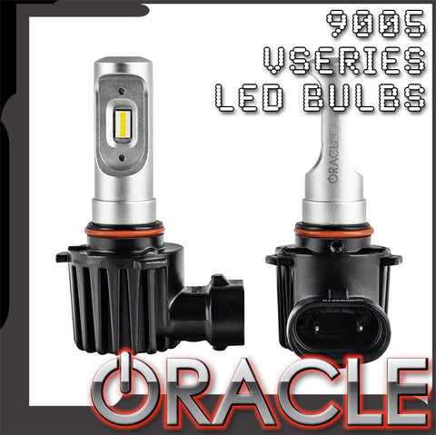 9005 Vseries LED bulbs with ORACLE Lighting logo