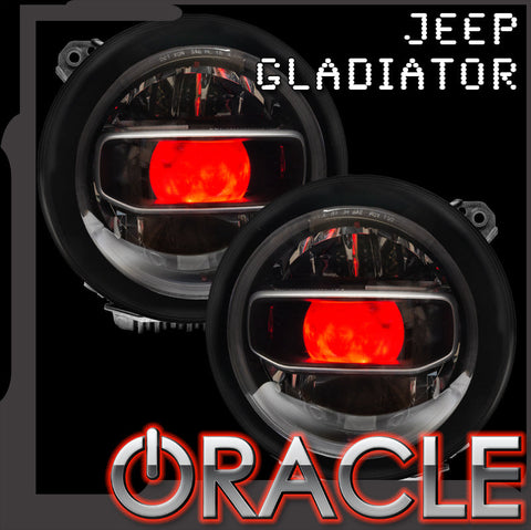 Jeep gladiator demon eye projector kit with ORACLE Lighting logo
