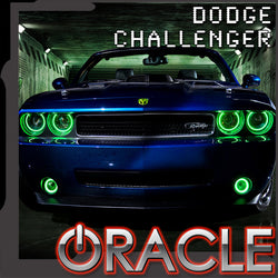Dodge challenger headlight halo kit with ORACLE Lighting logo