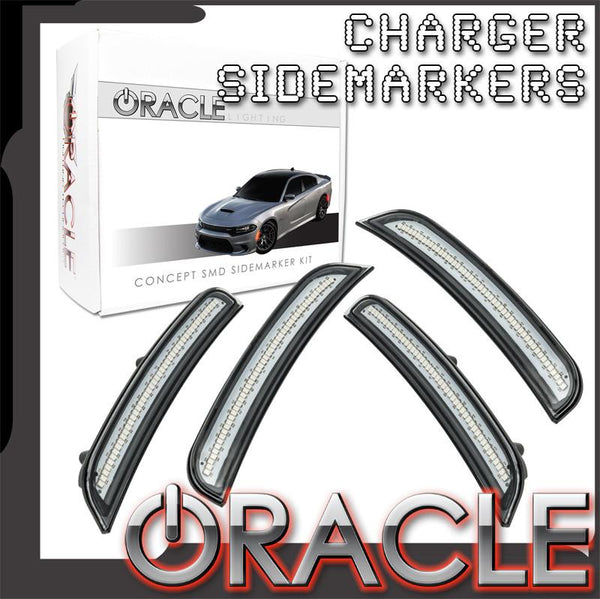 Dodge charger sidemarkers with ORACLE Lighting logo