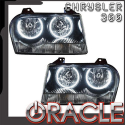 ORACLE Lighting 2005-2010 Chrysler 300 Base V6 Pre-Assembled Halo Headlights - Non HID - Chrome Housing