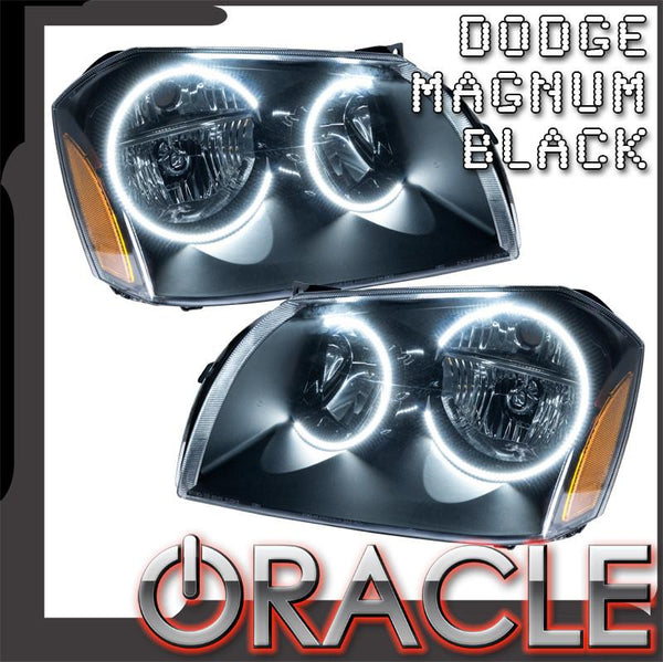 ORACLE Lighting 2005-2007 Dodge Magnum Pre-Assembled Halo Headlights - Black Housing