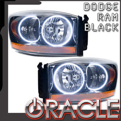 ORACLE Lighting 2006 Dodge Ram Pre-Assembled Halo Headlights - Black