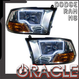 ORACLE Lighting 2009-2012 Ram Non-Sport Pre-Assembled Halo Headlights - Chrome Housing