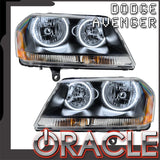 ORACLE Lighting 2008-2013 Dodge Avenger RT Pre-Assembled Halo Headlights - Black Housing