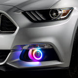 ORACLE Lighting 2015-2017 Ford Mustang Dynamic ColorSHIFT® RGB+A Projector Surface Mount Fog Light Halo Kit