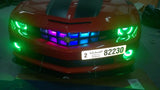 Dynamic colorshift scanner installed under hood of camaro