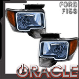 ORACLE Lighting 2009-2014 Ford F-150 Pre-Assembled Halo Headlights - Non HID - Chrome Housing