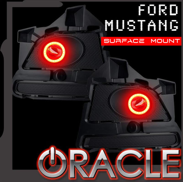 ORACLE Lighting 2010-2014 Ford Mustang V6 LED Surface Mount Projector Fog Halo Kit