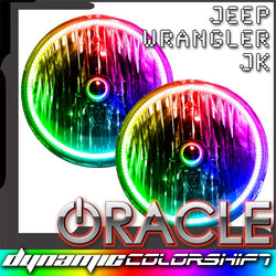 ORACLE Lighting 2007-2016 Jeep Wrangler Pre-Assembled Headlights - Dynamic ColorSHIFT