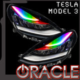 2017–20 Tesla Model 3 Headlights ColorSHIFT DRL Upgrade