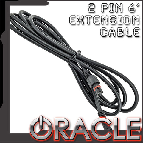 2 Pin 6 foot extension cable with ORACLE Lighting logo
