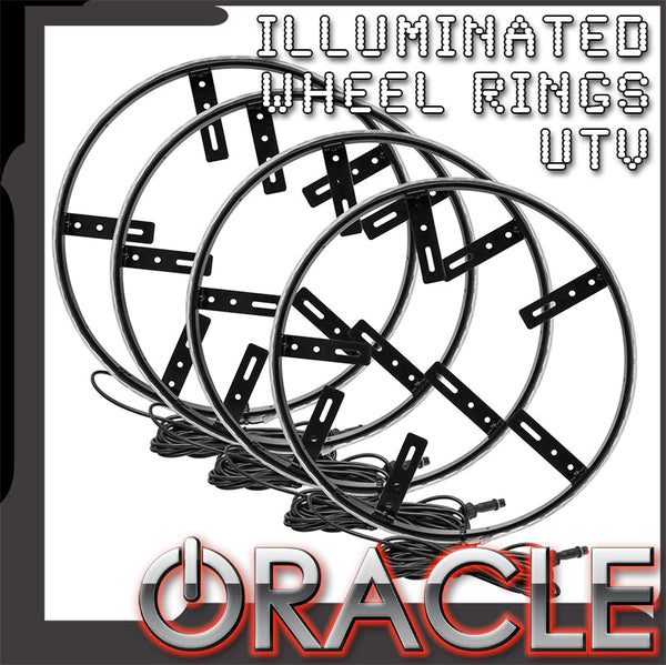 UTV/ATV/SXS illuminated wheel rings with ORACLE Lighting logo
