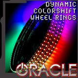 Dynamic Colorshift wheel rings with ORACLE Lighting logo