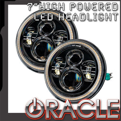 7 inch high powered LED headlight with ORACLE Lighting logo