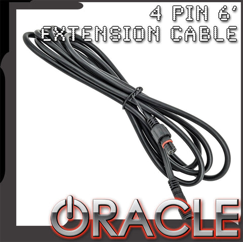 4 pin 6 foot extension cable with ORACLE Lighting logo
