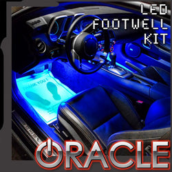 Blue LED footwell kit with ORACLE Lighting logo