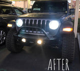 Jeep wrangler with bright new LED bulbs
