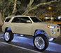 White toyota with white LED wheel rings