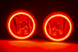 2011-14 Dodge Charger 2010-2017 Jeep Wrangler Fog Lights with RED ORACLE LED Kit - CLEARANCE