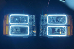 ORACLE 2007-2013 GMC Sierra Headlight Set - White LED Halos 7054-001 - CLEARANCE