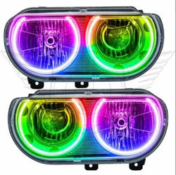 ORACLE 2008-14 DODGE CHALLENGER HEADLIGHTS ColorSHIFT Halos Non-HID 7720-333 - CLEARANCE