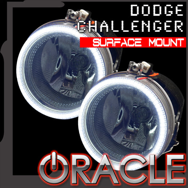 Challenger surface mount halos with ORACLE Lighting logo