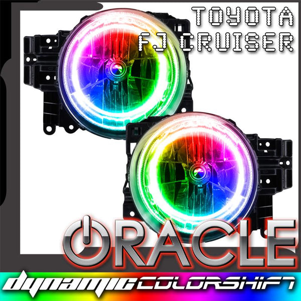ORACLE Lighting 2007-2014 Toyota FJ Cruiser Pre-Assembled Headlights - Dynamic ColorSHIFT